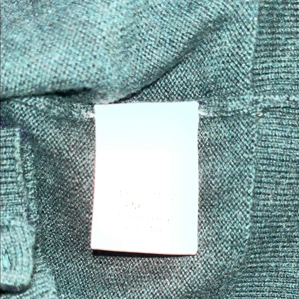 Croft and Barrow Dark Fairy Teal Cardigan with Navy Floral‎ Design XL - Picture 8 of 8